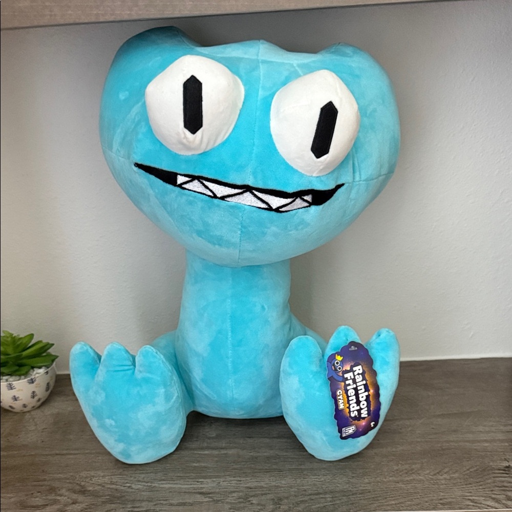 Rainbow Friends Cyan Jumbo Plush